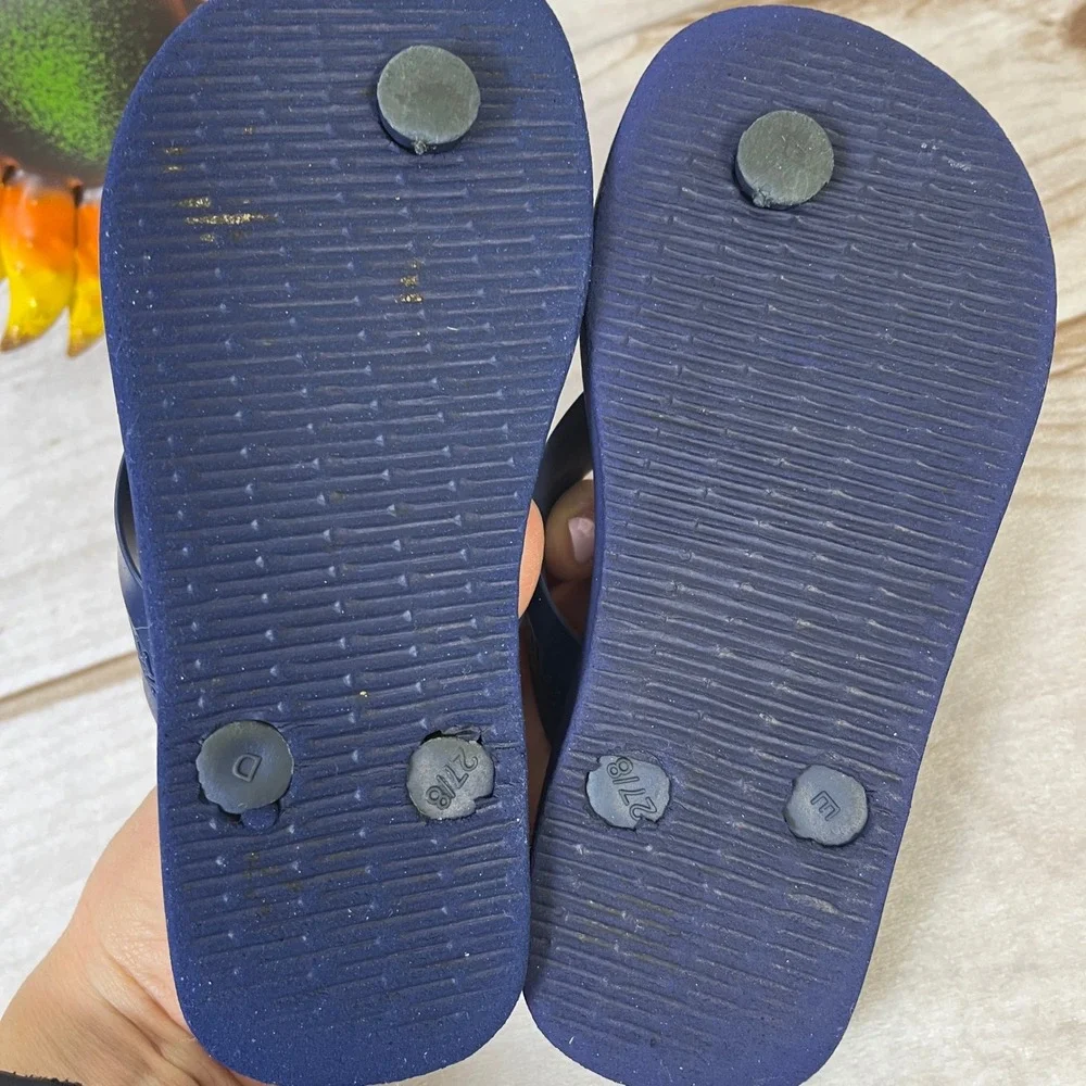 Havaianas Kids Spiderman Flip Flops Sandals Blue Marvel Superhero‎ Size 11 12C